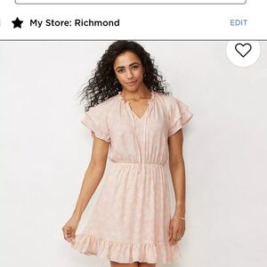 LC Lauren Conrad Pink Midi Dress